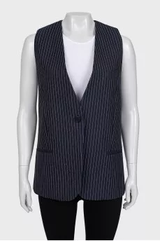 Striped wool vest