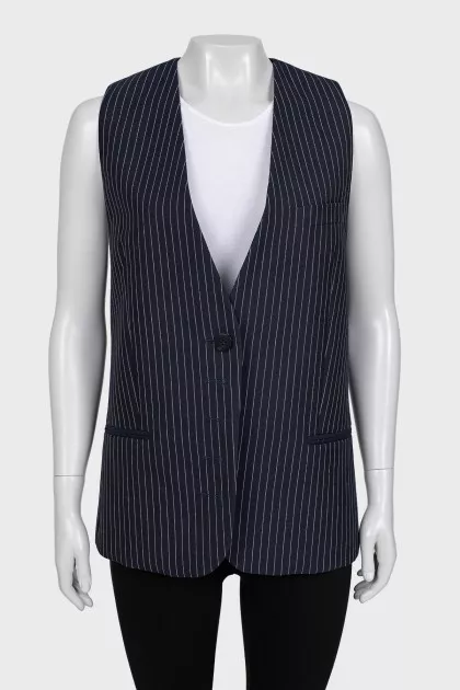 Striped wool vest