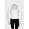 Knitted jumper with a square neckline