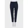 Tapered trousers with contrasting stripes