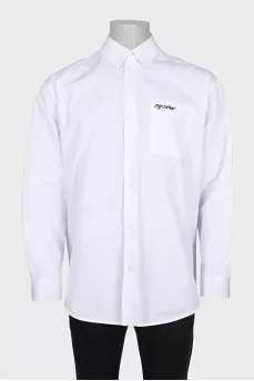 Men's white shirt with embroidery