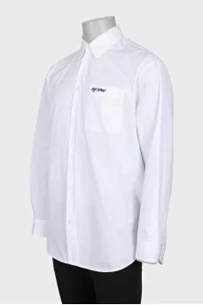 Men's white shirt with embroidery