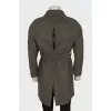 Men's wool and cashmere coat with belt