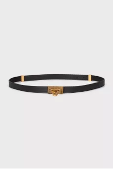 Dark brown leather belt