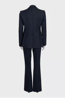 Blue suit with flared trousers