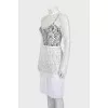 Lace dress with a high collar
