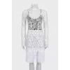 Lace dress with a high collar