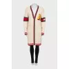 Long wool cardigan