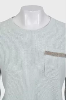 Wool and cashmere jumper with ties