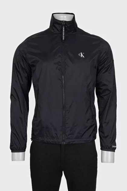 Men's black jacket with brand logo
