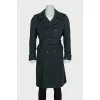 Men's striped wool coat