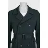 Men's striped wool coat