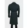 Men's striped wool coat