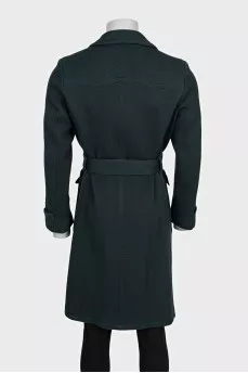Men's striped wool coat