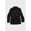 Men's black striped suit