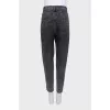 High-waisted, tapered jeans