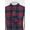 Straight-cut top with a checkered print