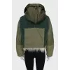 Double jacket decorated with eco-fur