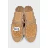 Espadrilles with a signature logo