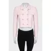 Cropped jacket with accent buttons