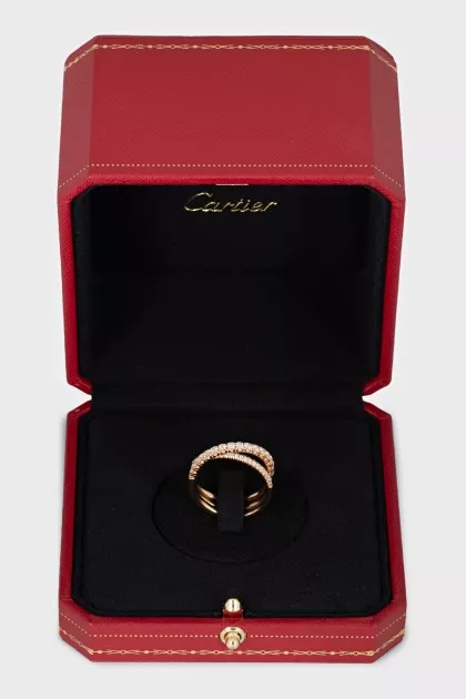 Etincelle gold ring with diamonds