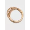Etincelle gold ring with diamonds