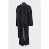 Black suit with trousers, top and cape