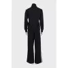 Sports black suit with stripes