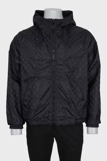 Men's black reversible jacket