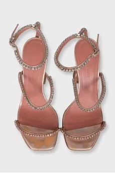 Pink sandals with Gilda decor