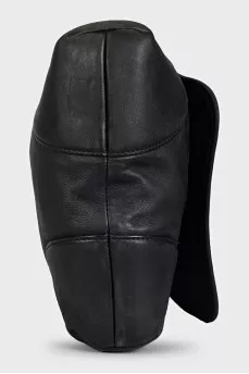 Men's black bag with silver logo