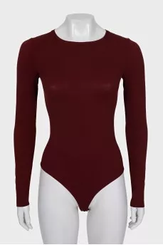 Red long sleeve bodysuit