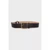 Brown belt with gold logo
