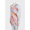 Straight dress in multicolor print