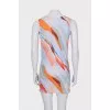Straight dress in multicolor print