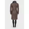 Sheepskin leather coat