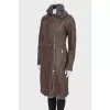 Sheepskin leather coat