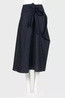 Black-blue skirt with a bow