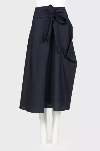 Black-blue skirt with a bow