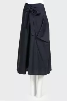 Black-blue skirt with a bow