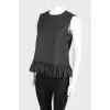 Ruffled blouse with tag