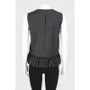 Ruffled blouse with tag