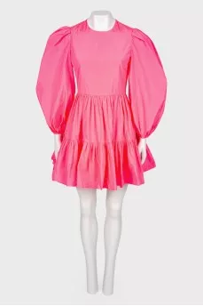 Bright pink dress with frills