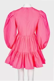Bright pink dress with frills