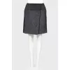 Black and white wool skirt