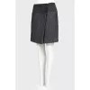 Black and white wool skirt