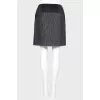 Black and white wool skirt