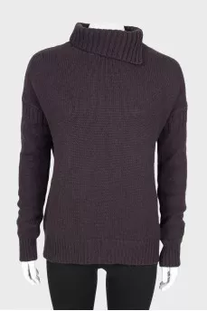 Cashmere purple sweater