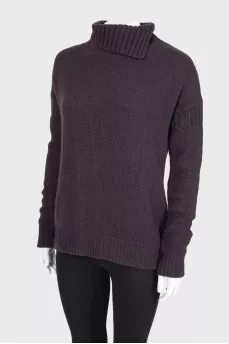 Cashmere purple sweater