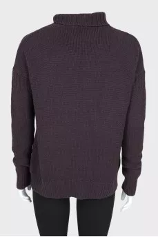 Cashmere purple sweater